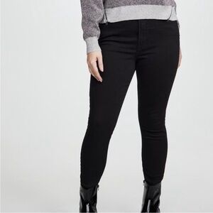 Good American Black Good Waist Stretch Denim Skinny Jeans Size 24